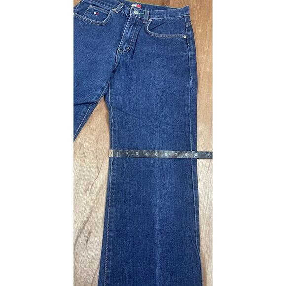 Tommy Hilfiger VTG Bootcut Jeans Size 16 / 28” 100% Cotton 2002 Y2K Medium Wash - Picture 10 of 14